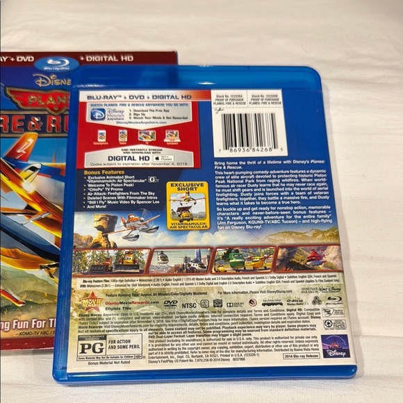 7 MOVIES/50$ Disney Planes Fire & Rescue Blu-ray and DVD Set - Picture 2 of 6